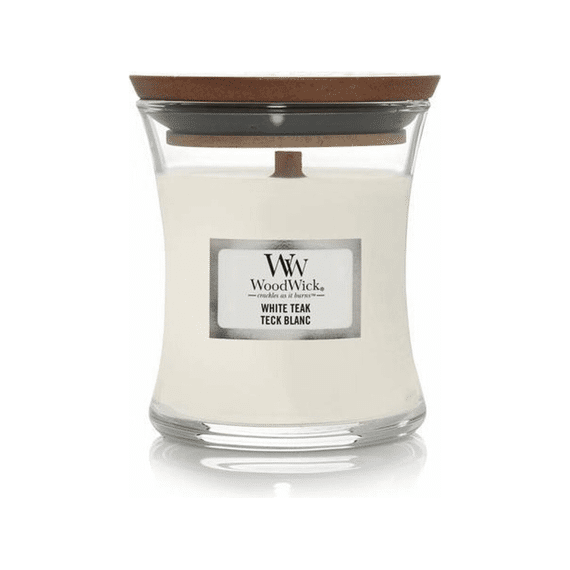 Woodwick Kaars Mini White Teak