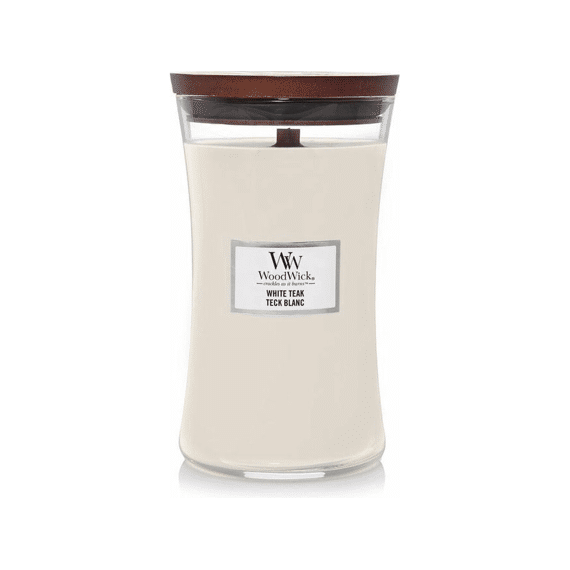 Woodwick Kaars Large White Teak
