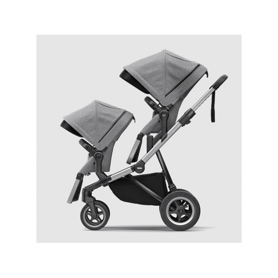 Thule Sleek Kinderwagen Grey Melange Alu Buggyzit + Draagmand