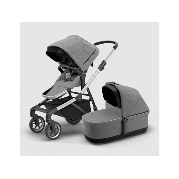 Thule Sleek Kinderwagen Grey Melange Alu Buggyzit + Draagmand