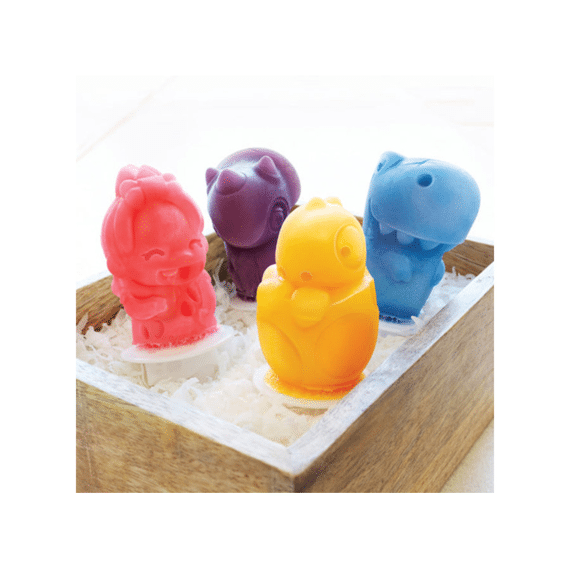 Zoku Pop Maker Dinosaurus Set voor 4 Ijsjes 14x18x8cm Groen
