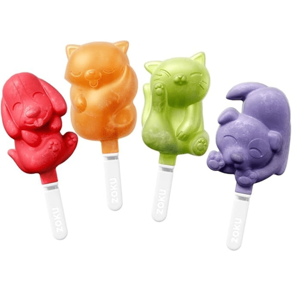 Zoku Pop Maker Cat & Dog Set voor 4 Ijsjes Multicolor 29,8x11,5x3,5cm