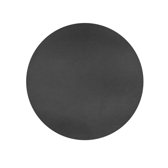 Tiseco Placemat Togo Rond Leather Look Uni 38cm Zwart