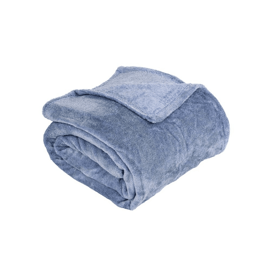 Tiseco Plaid Bitone Melange 130x170 Stone Blue