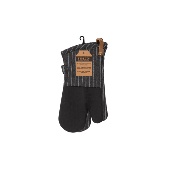 Tiseco Ovenwant Sherlock Stripe 17x33cm Zwart Gestreept (1R+1L)