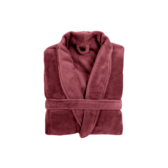 Tiseco Badjas L/XL Micorflanel Pommegranate