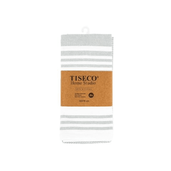 Tiseco Keukenhanddoek Combo 50x70cm 4st Light Grey