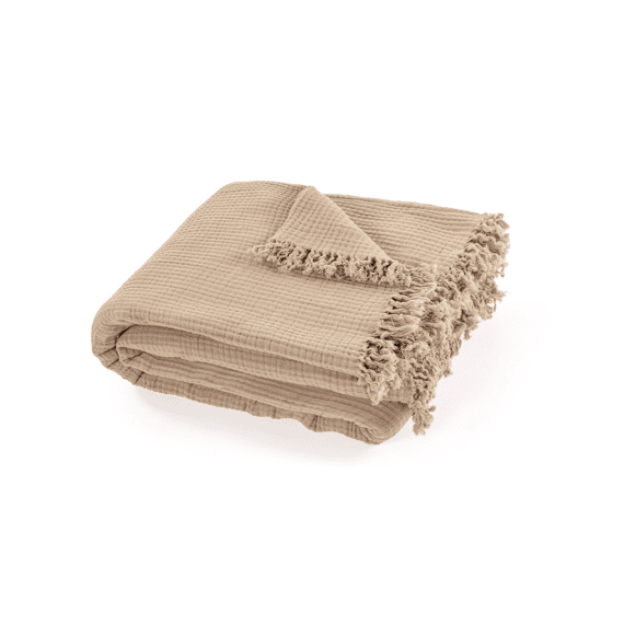 Tiseco Plaid Suzette 130x160cm Sand