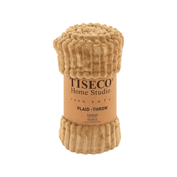 Tiseco Plaid Ribble 130x160cm Microflanel Indian Tan