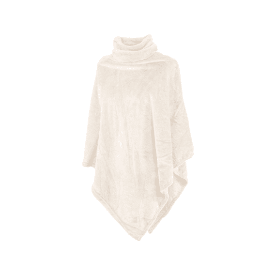 Tiseco Poncho Cosy Collar Ivory 80x80cm