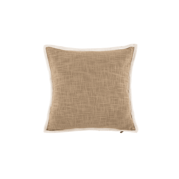 Tiseco Kussen Slub Contrast 45x45cm Taupe