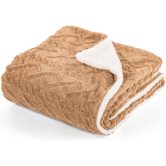 Tiseco Plaid Velveteen 150x200cm Indian Tan