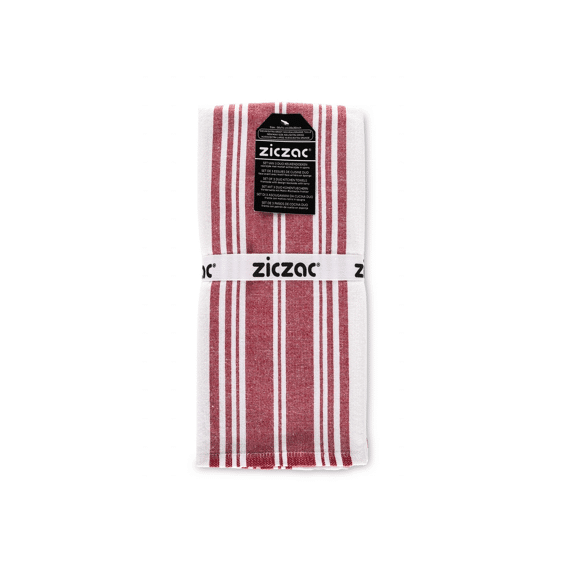 Tiseco Keukenhanddoek Culinary Stripe Rood Set/3 50x76cm