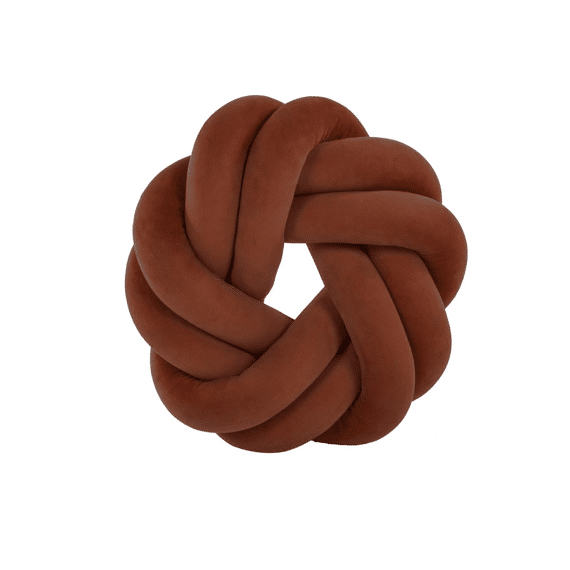 Tiseco Kussen Knot Leather Brown D30cm