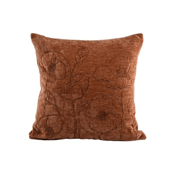 Tiseco Kussen Julot 45x45cm Poppy Cognac
