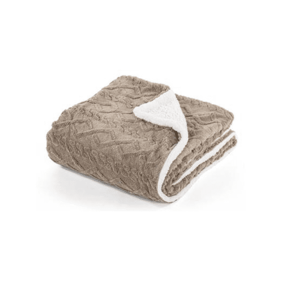 Tiseco Plaid Velveteen 150x200cm Taupe