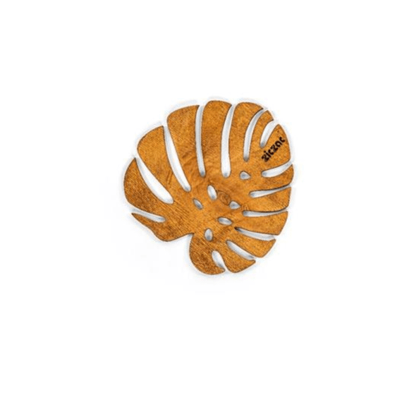 Ziczac Pannenonderzetter Birch Monstera 20x20cm Walnut