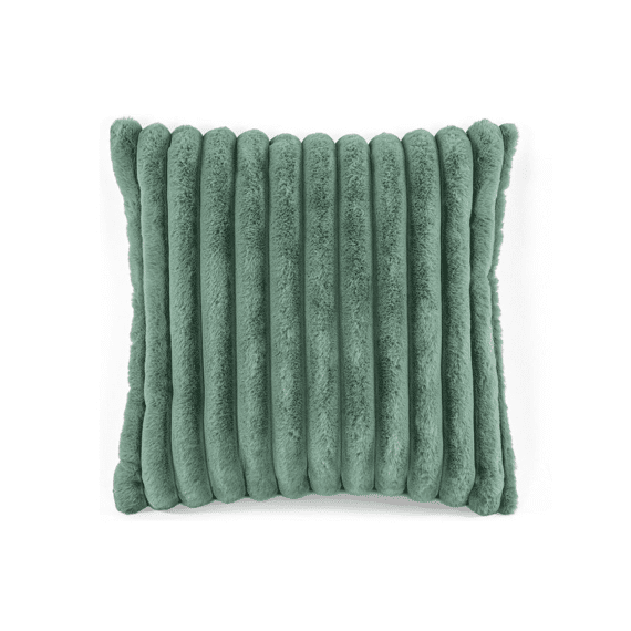 Tiseco Kussen Rabbit Stripe Fur 45x45cm Green Sage