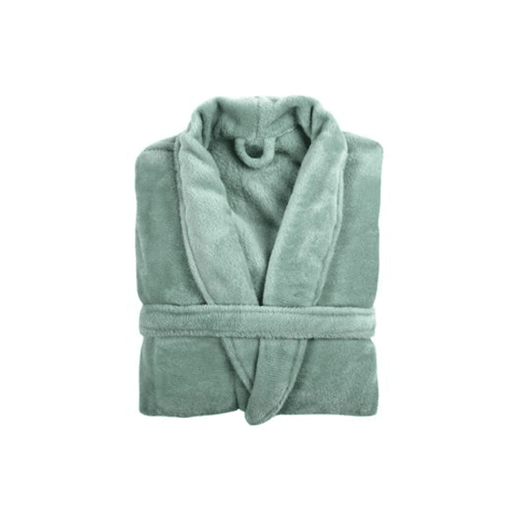 Tiseco Badjas L/XL Microflanel Cosy Sage Green