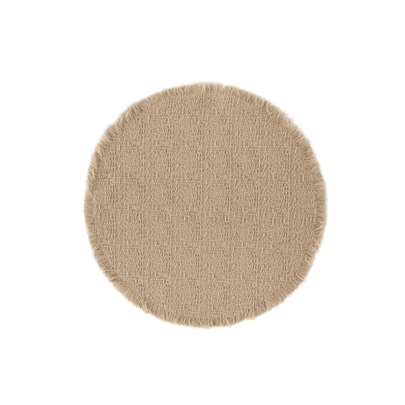 Tiseco Placemat Lina Rond 38cm Sand