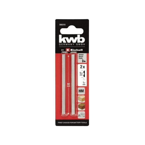 KWB Messenset Schaafmachine Omkeerbaar 2-delig 82mm