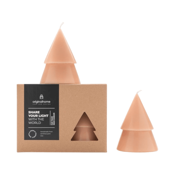 Original Home Kaars Kerstboom Medium 2st Peach