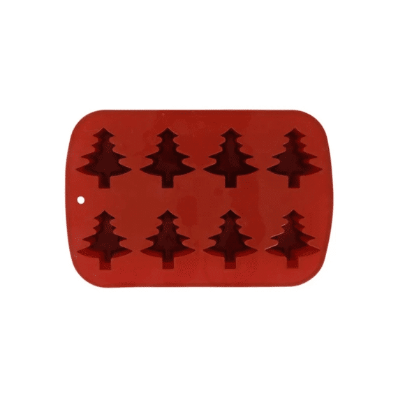 Senza Bakvorm Silicone Kerstboompjes Rood