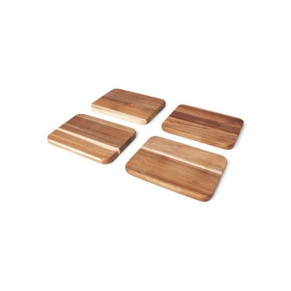 Jens Living Serveerplankjes Set 4st 18x13x1,6cm Bruin