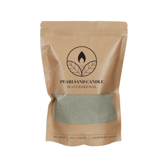 Ideas 4 Seasons Parelzand Kaars 400g Groen