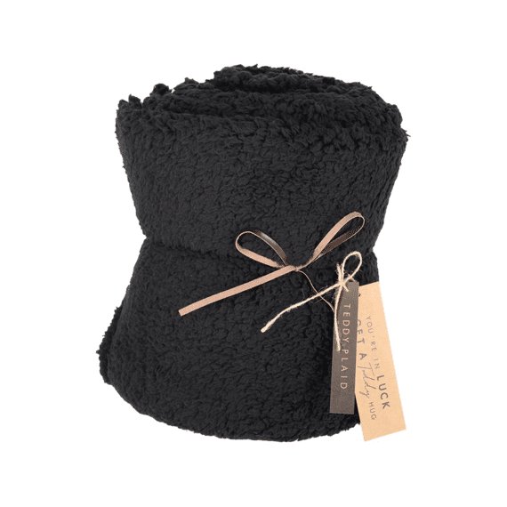 Jens Living Plaid Teddy 160x120cm Zwart