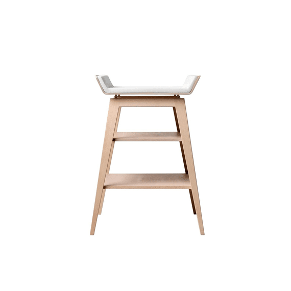 Leander Linea Verzorgingstafel Beech Incl. Verzorgingskussen Wit