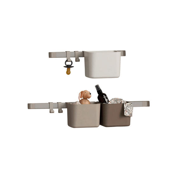 Leander Organizers 3 Pcs, 1x Long, 1x Short Rack Cappuccino