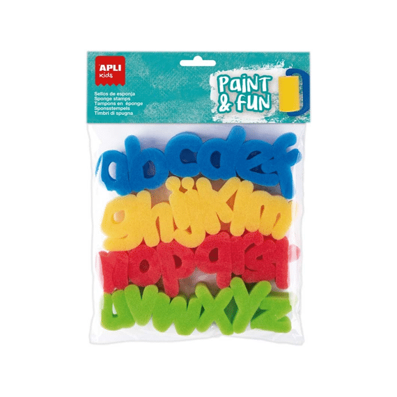 Apli Kids Verf Stempel Sponzen 26st ABC