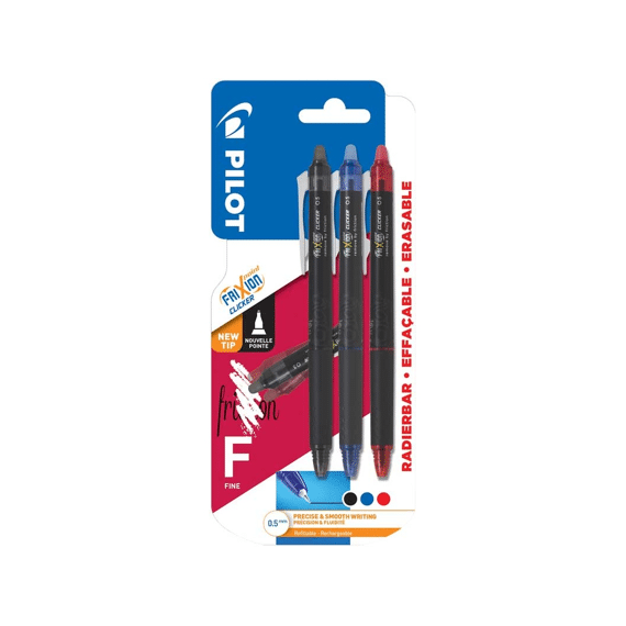 Pilot Frixion Clicker Ball 0.5 Rood Blauw Zwart