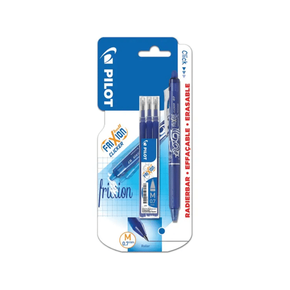 Pilot Frixion Clicker Ball 0.7 Blauw + 3st vulling