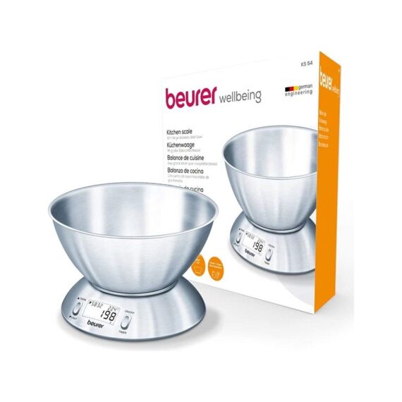 Beurer Be70840 Keukenweegschaal Met Kom Ks54 Inox