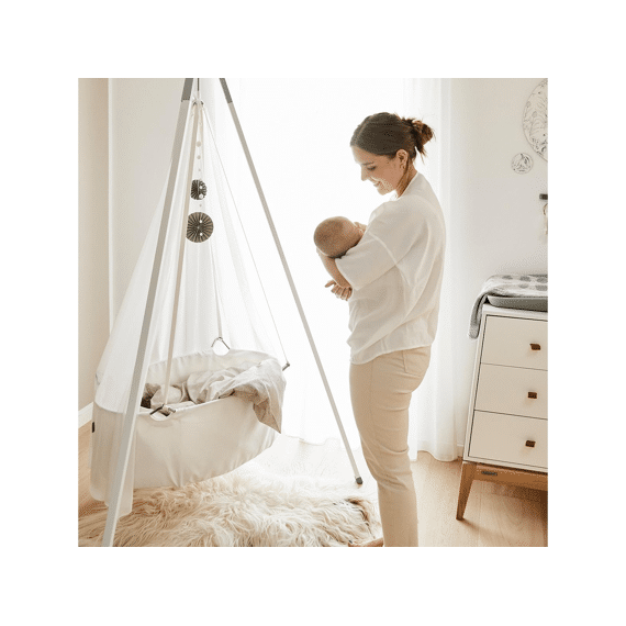 Leander Staander Voor Wieg Classic White Aluminium