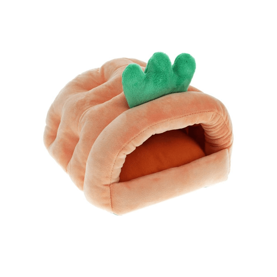 Carrot Knaagdierenhuis Pluche S - 17x18,5x20cm Oranje