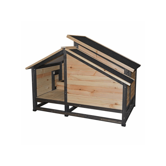 Woodland Design Hondenhuis Barking Bungalow 127x76x95cm Houtkleurig Fsc Mix