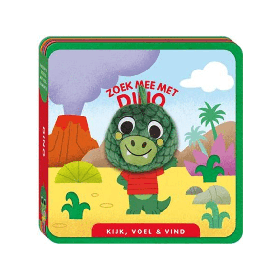 Vingerpopboekje Zoek mee met Dino