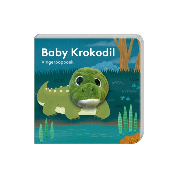 Vingerpopboekje Waterdier Baby Krokodil