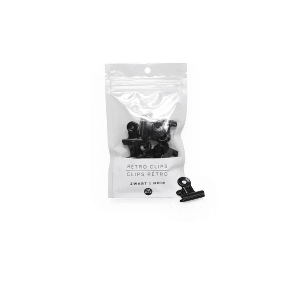 Vanhalst Retro Poster Clip Mini Set 12stuks Zwart