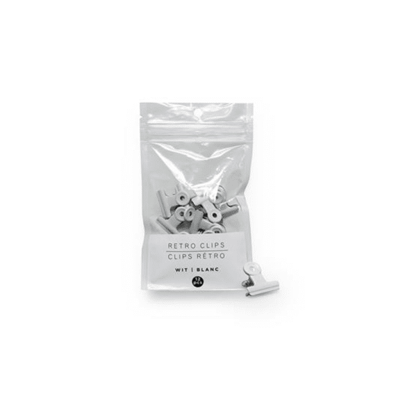 Vanhalst Retro Poster Clip Mini Set 12stuks Wit