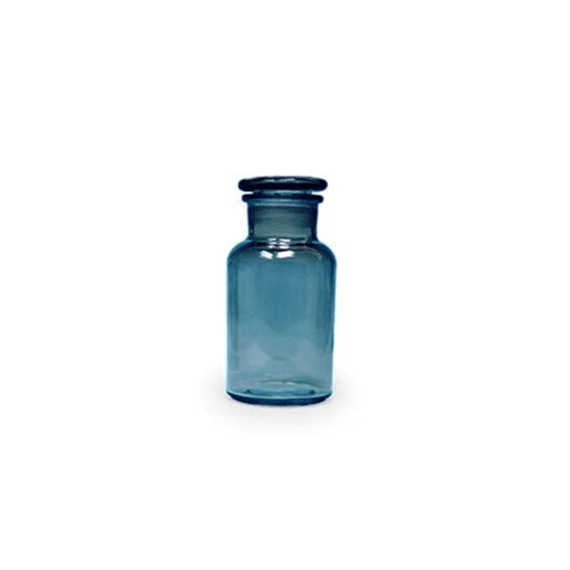 Vanhalst Apotheekflesje Glas Silver Blue H14,5cm D7cm 250ml