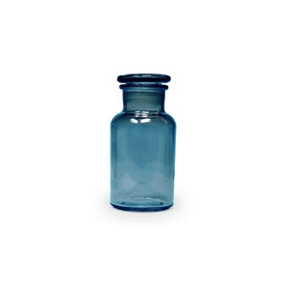 Vanhalst Apotheekflesje Glas Silver Blue H17,5cm D5cm 500ml