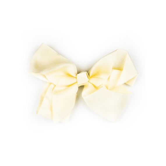 Busy Lizzie Hair Clip Bow 15cm Eggshell