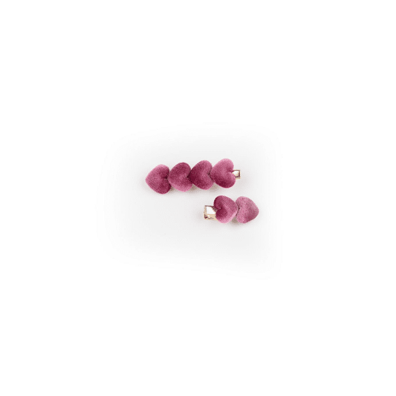Busy Lizzie Busy Lizzie Clip Velvet Hearts Fuschia