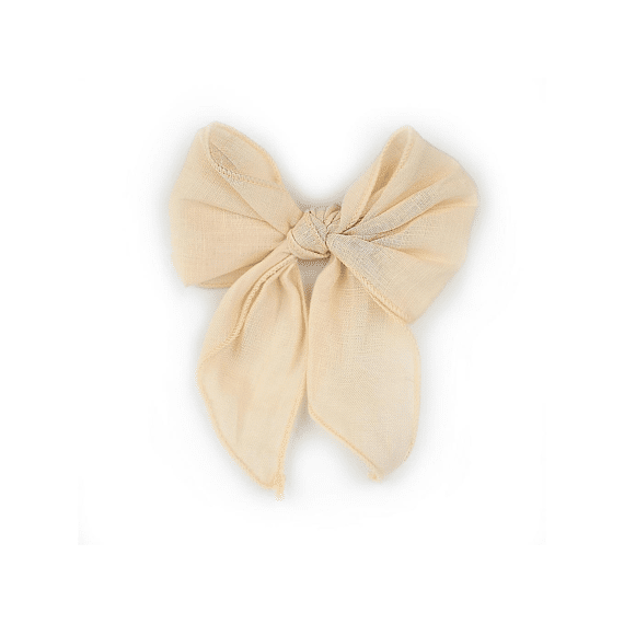 Busy Lizzie Linen Love Story Bow Medium With Tail Beige