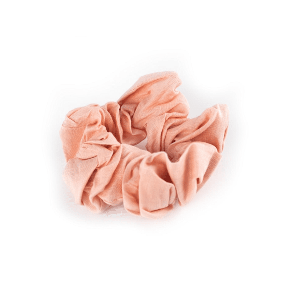 Busy Lizzie Busy Lizzie Linen Love Story Scrunchie Peach