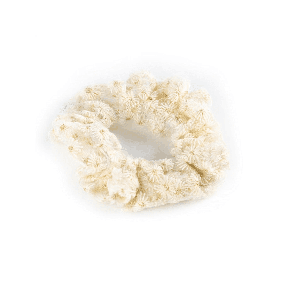 Busy Lizzie Scrunchie Organza Daisies Cream